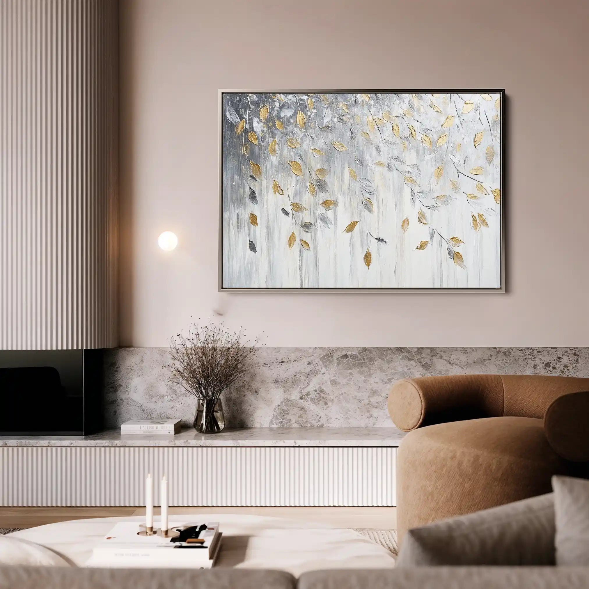 Floral 898 Canvas Art 60 x 40 cm / Black