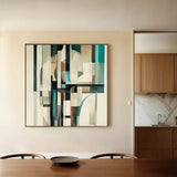 Abstract 899 Canvas Art 16" x 16" / 40 x 40 cm / Black
