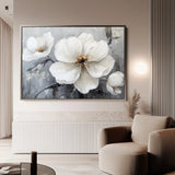 Floral 899 Canvas Art 18" x 24" / 45 x 60 cm / Black