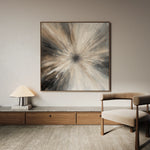 Abstract 900 Canvas Art 16" x 16" / 40 x 40 cm / Black