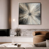 Abstract 900 Canvas Art 16" x 16" / 40 x 40 cm / Black