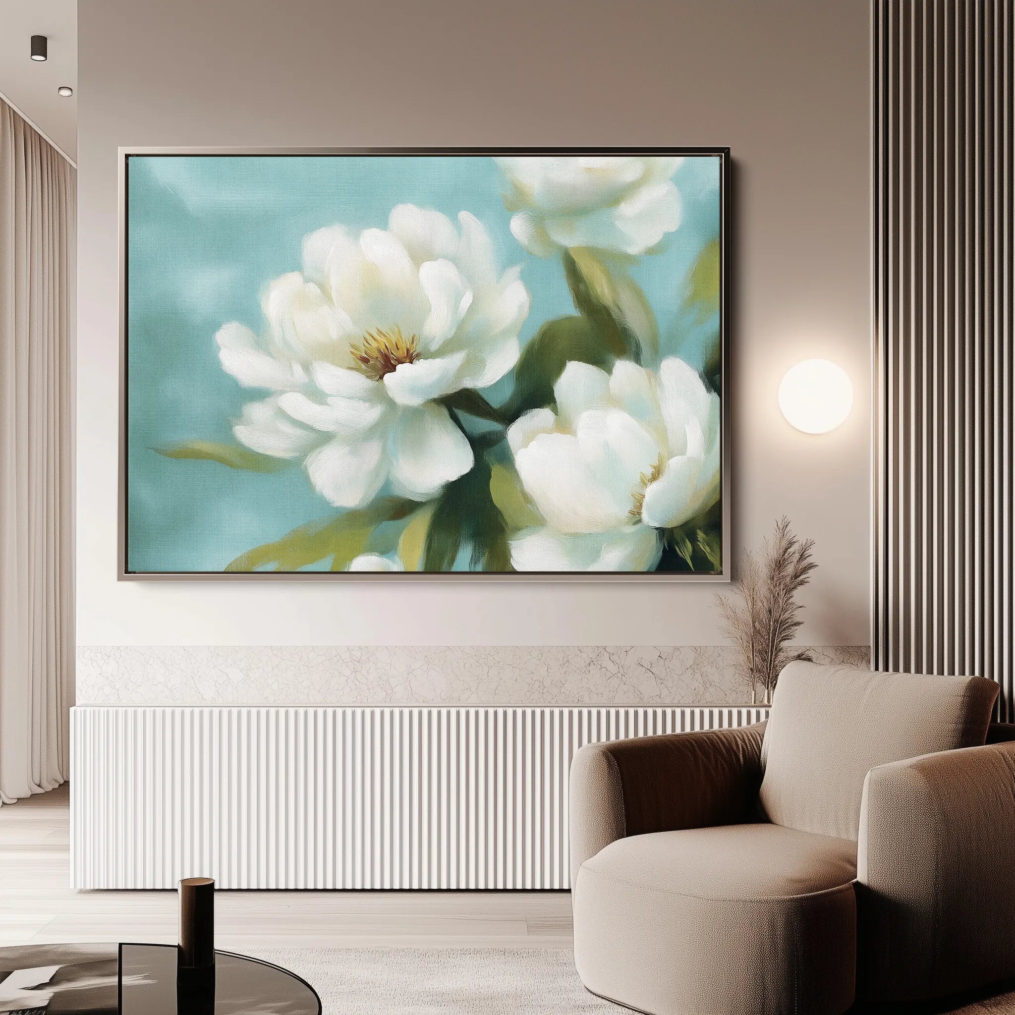 Floral 900 Canvas Art 18" x 24" / 45 x 60 cm / Black
