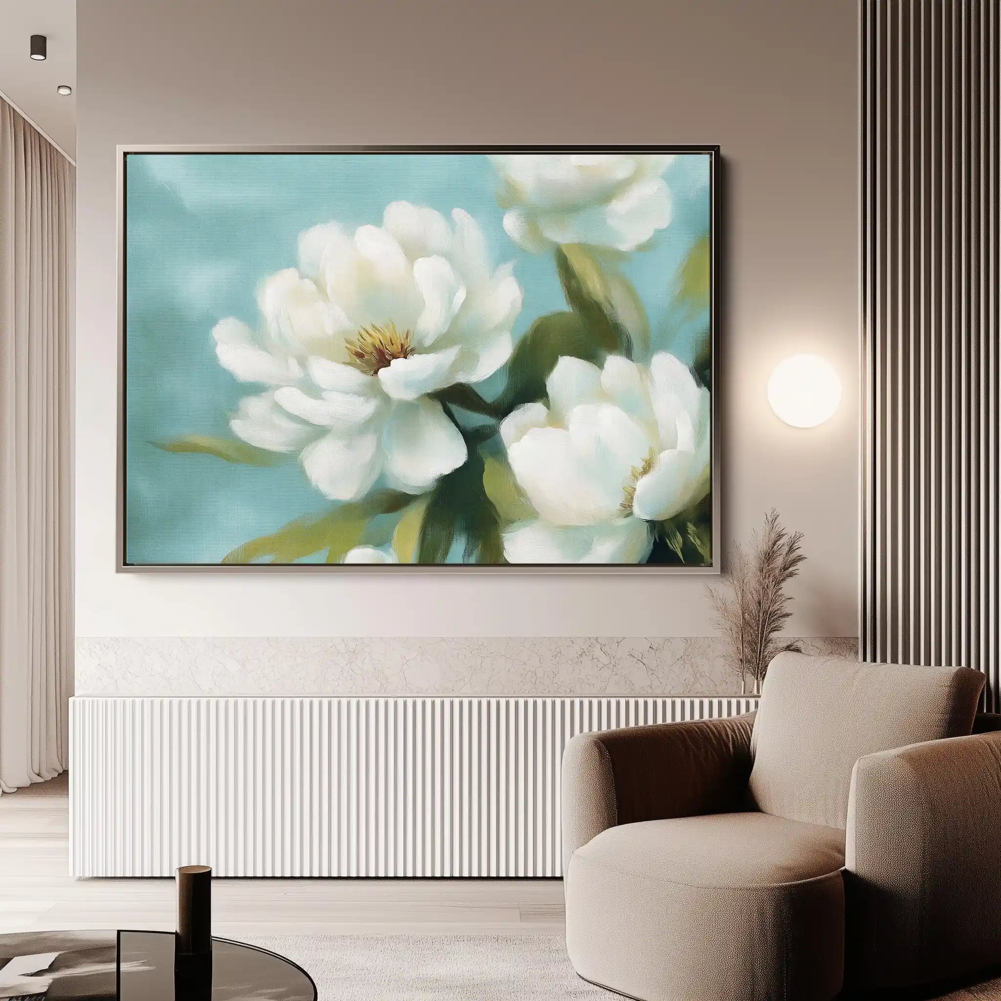 Floral 900 Canvas Art 60 x 40 cm / Black