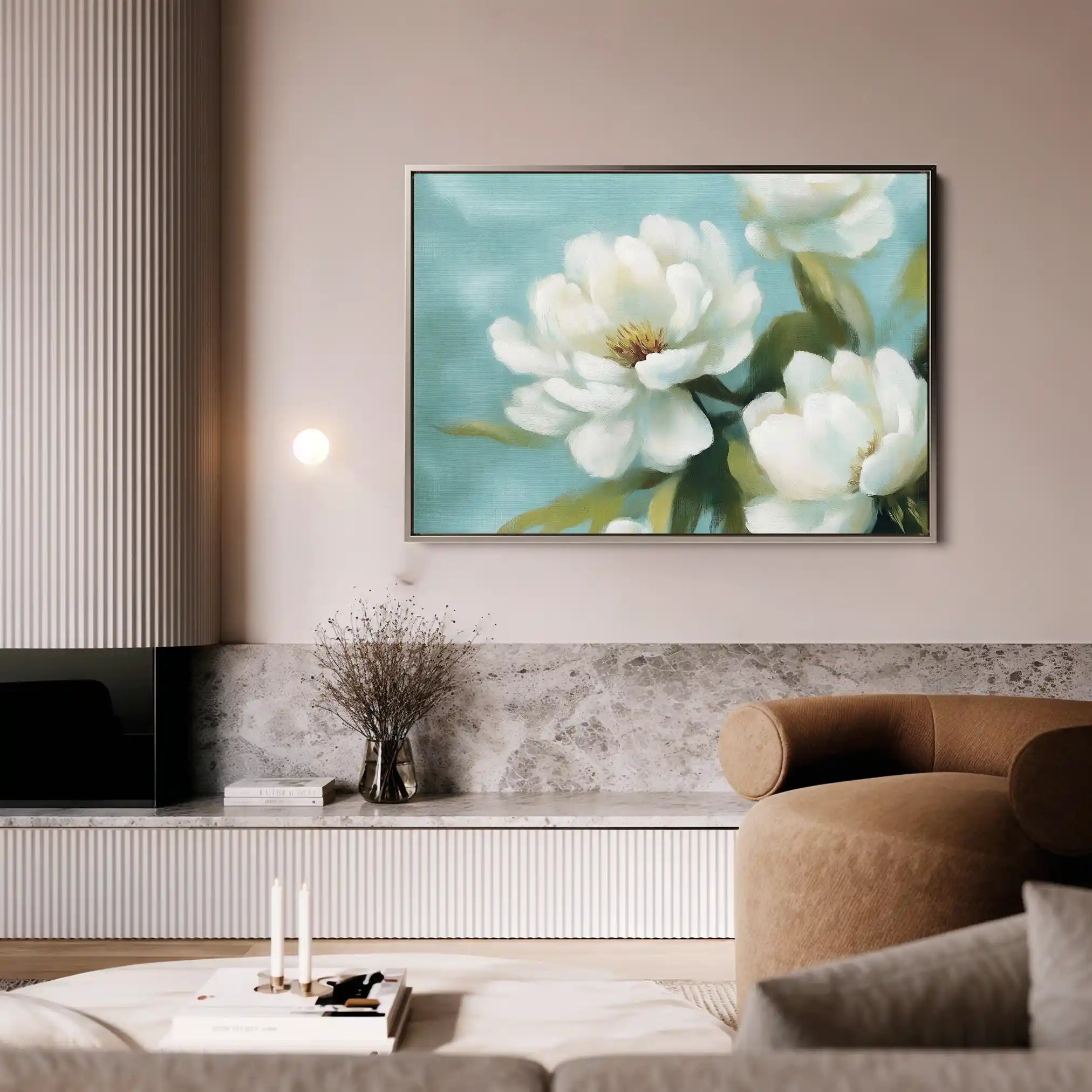 Floral 900 Canvas Art 60 x 40 cm / Black