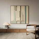 Abstract 901 Canvas Art 16" x 16" / 40 x 40 cm / Black