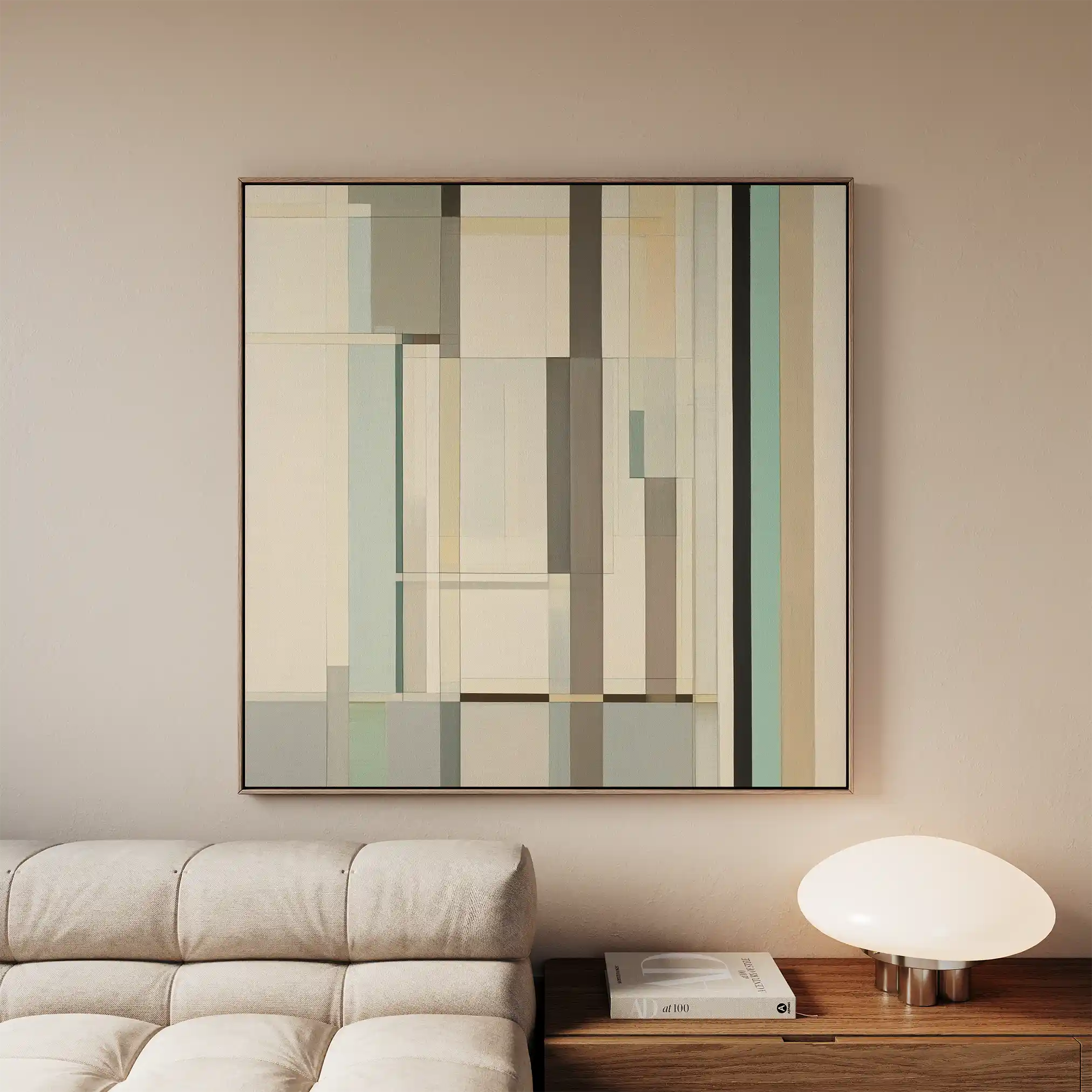 Abstract 901 Canvas Art 16" x 16" / 40 x 40 cm / Black