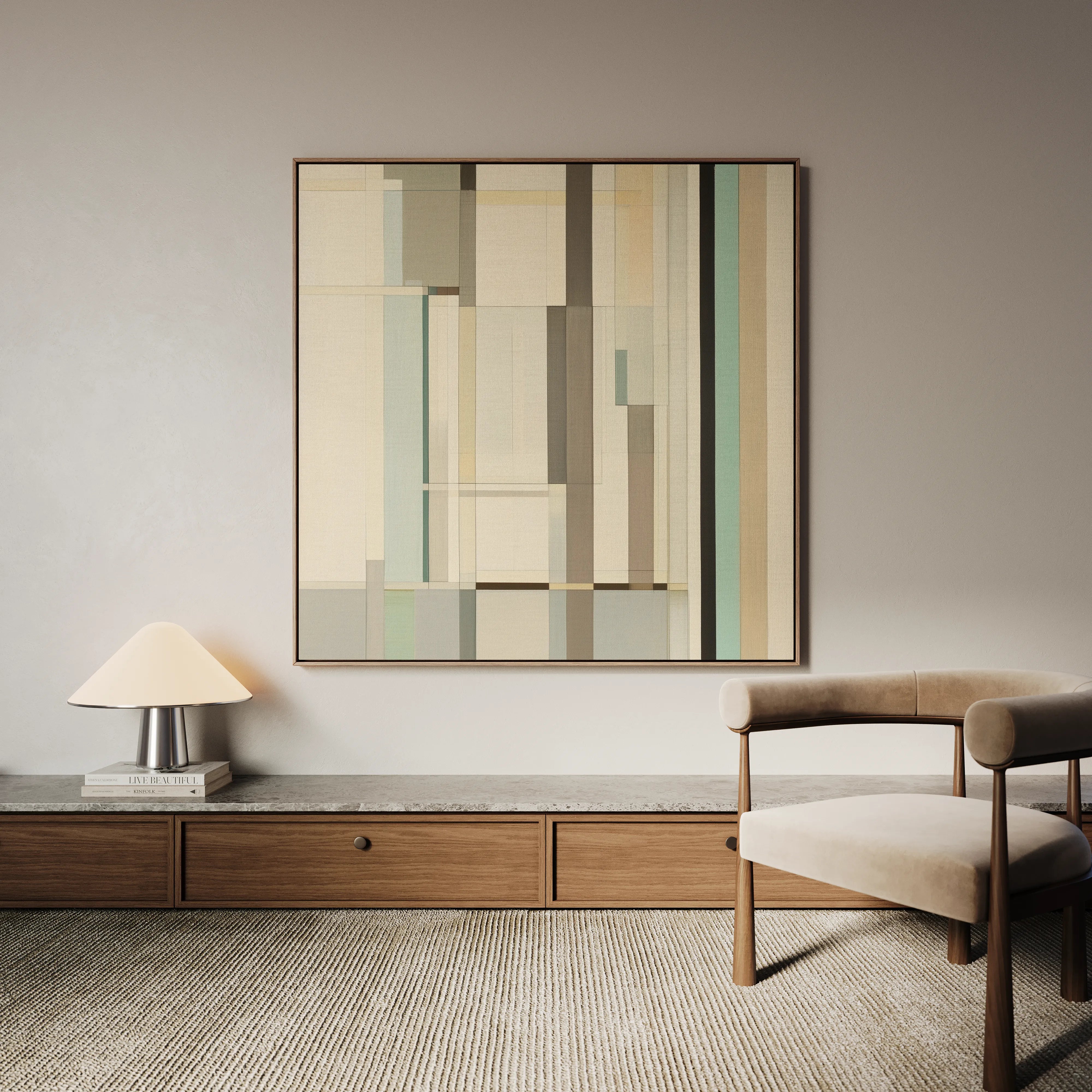Abstract 901 Canvas Art 16" x 16" / 40 x 40 cm / Black