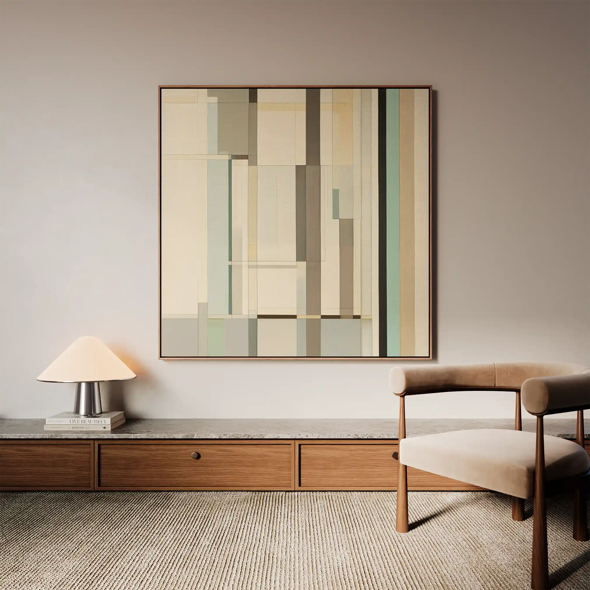 Abstract 901 Canvas Art 16" x 16" / 40 x 40 cm / Black