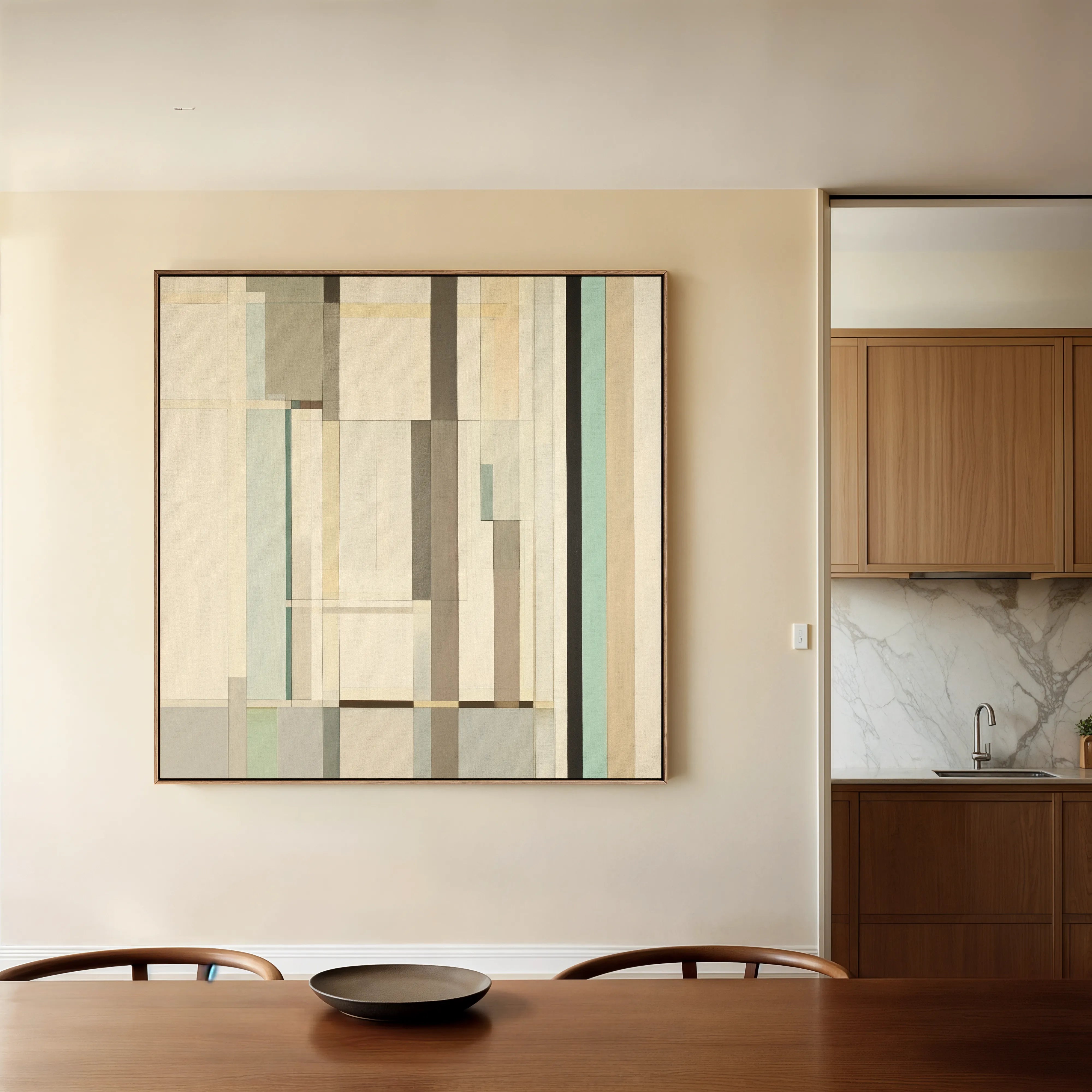 Abstract 901 Canvas Art 16" x 16" / 40 x 40 cm / Black
