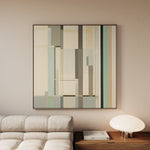 Abstract 901 Canvas Art 16" x 16" / 40 x 40 cm / Black