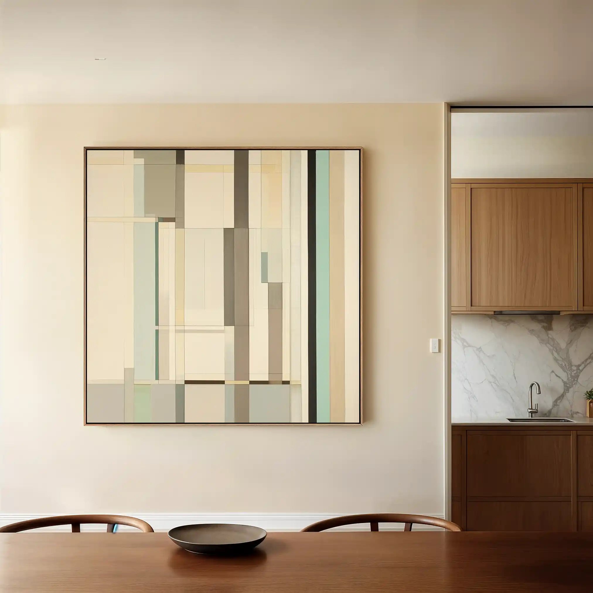 Abstract 901 Canvas Art 16" x 16" / 40 x 40 cm / Black