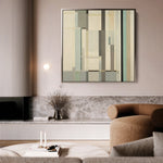 Abstract 901 Canvas Art 16" x 16" / 40 x 40 cm / Black