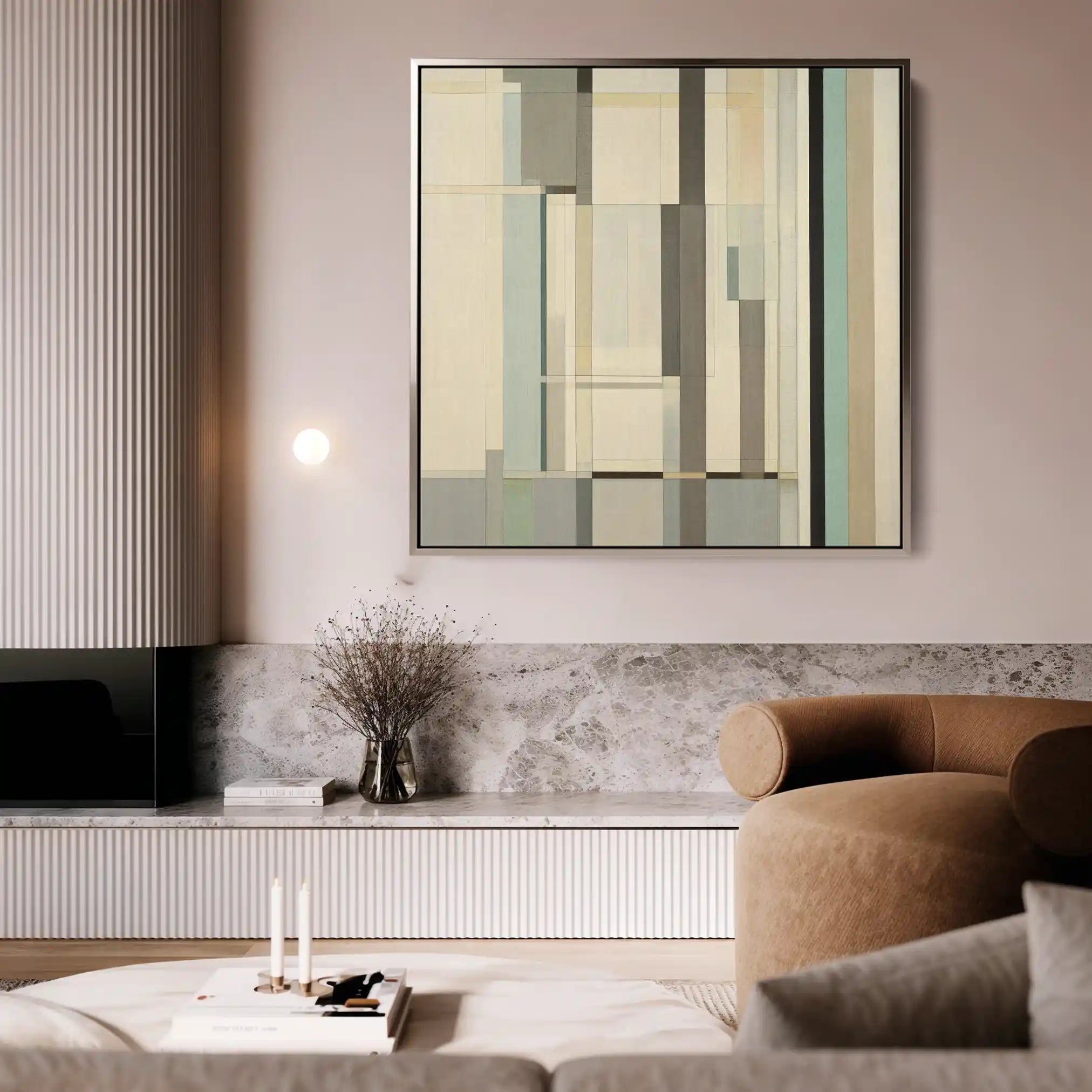 Abstract 901 Canvas Art 16" x 16" / 40 x 40 cm / Black