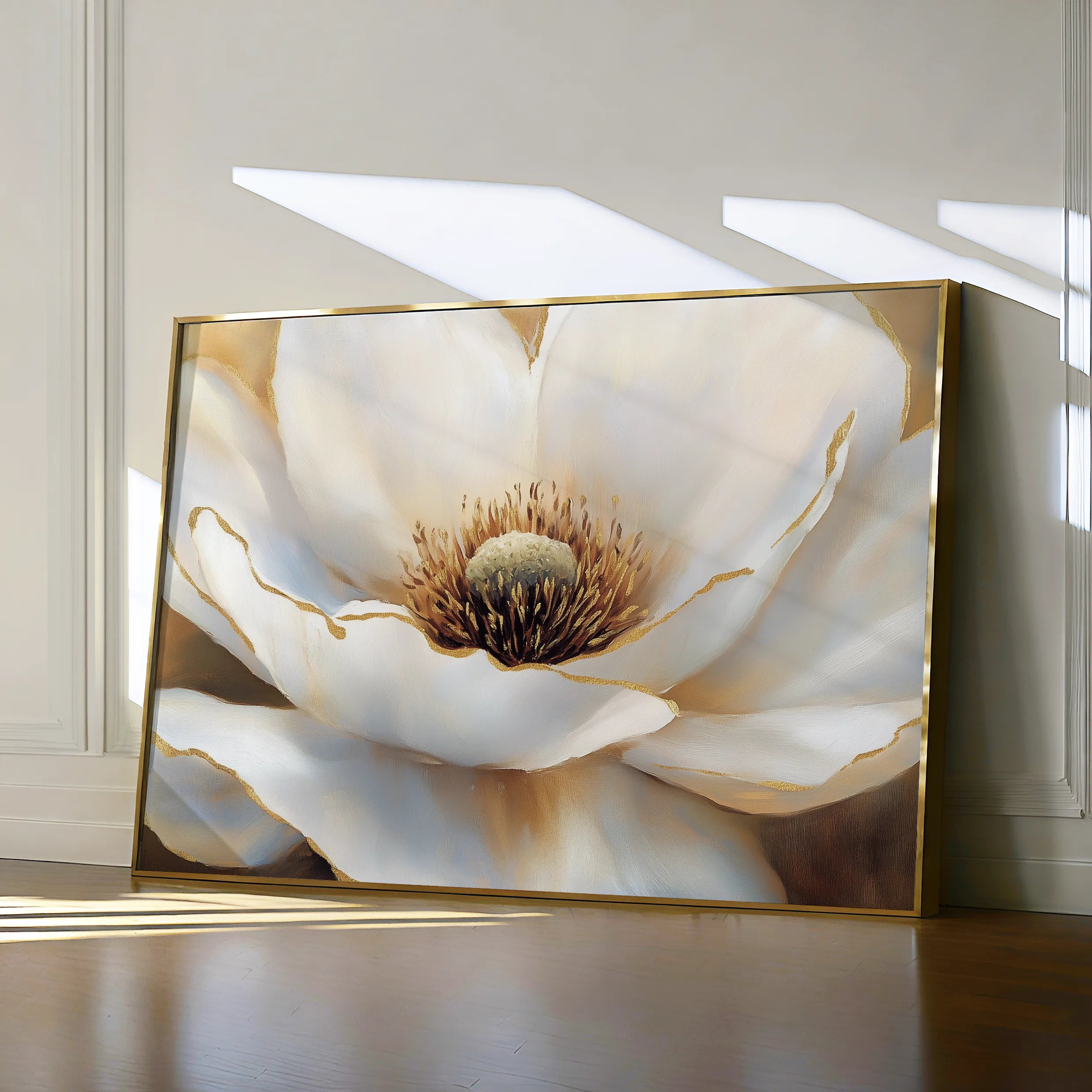 Floral 901 Canvas Art 18" x 24" / 45 x 60 cm / Black