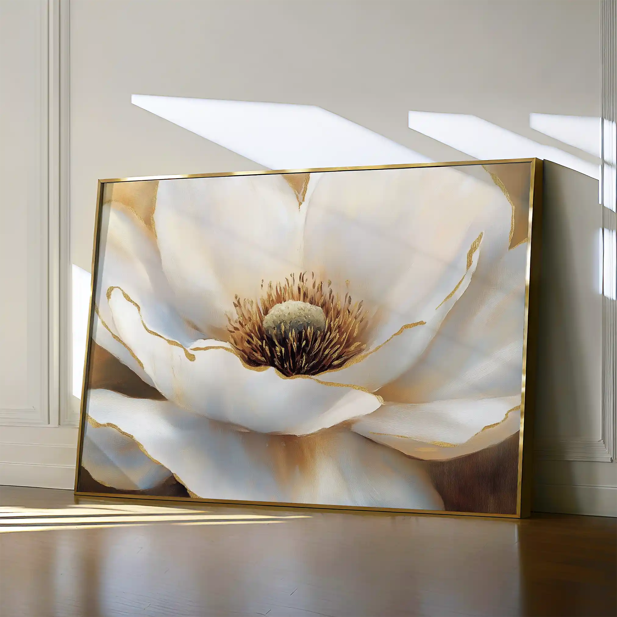 Floral 901 Canvas Art 60 x 40 cm / Black
