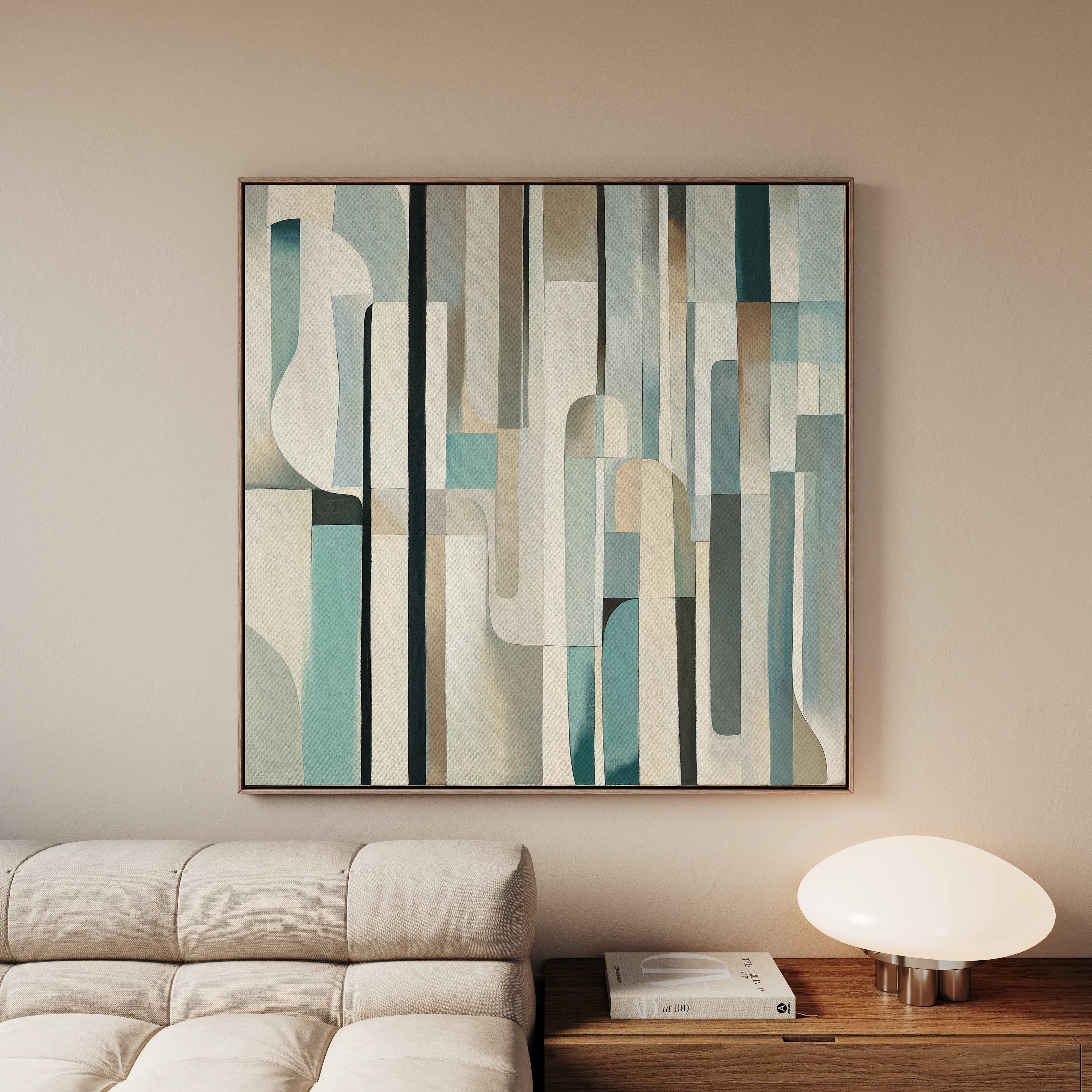 Abstract 902 Canvas Art 16" x 16" / 40 x 40 cm / Black