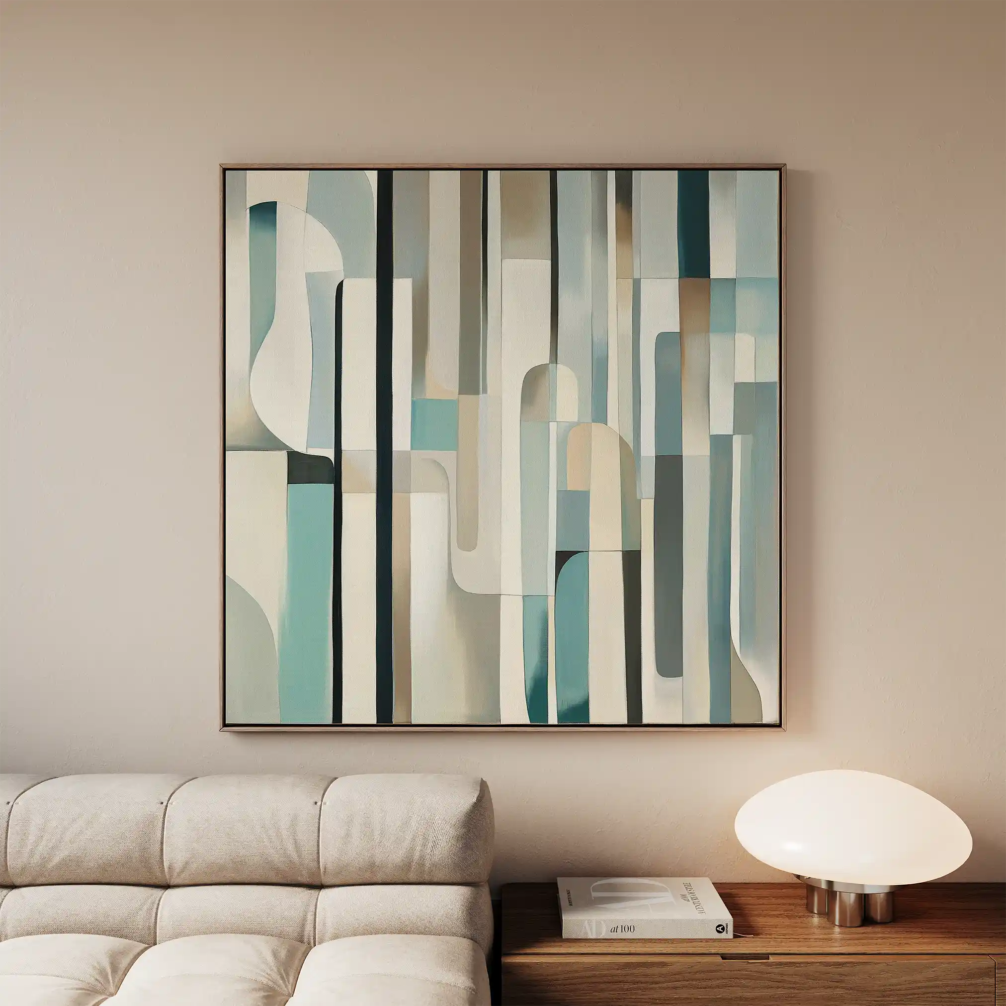 Abstract 902 Canvas Art 16" x 16" / 40 x 40 cm / Black