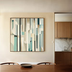 Abstract 902 Canvas Art 16" x 16" / 40 x 40 cm / Black