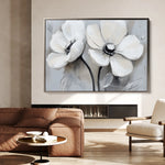 Floral 902 Canvas Art 18" x 24" / 45 x 60 cm / Black