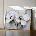 Floral 902 Canvas Art 18" x 24" / 45 x 60 cm / Black