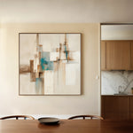 Abstract 903 Canvas Art 16" x 16" / 40 x 40 cm / Black