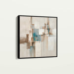 Abstract 903 Canvas Art 16" x 16" / 40 x 40 cm / Black