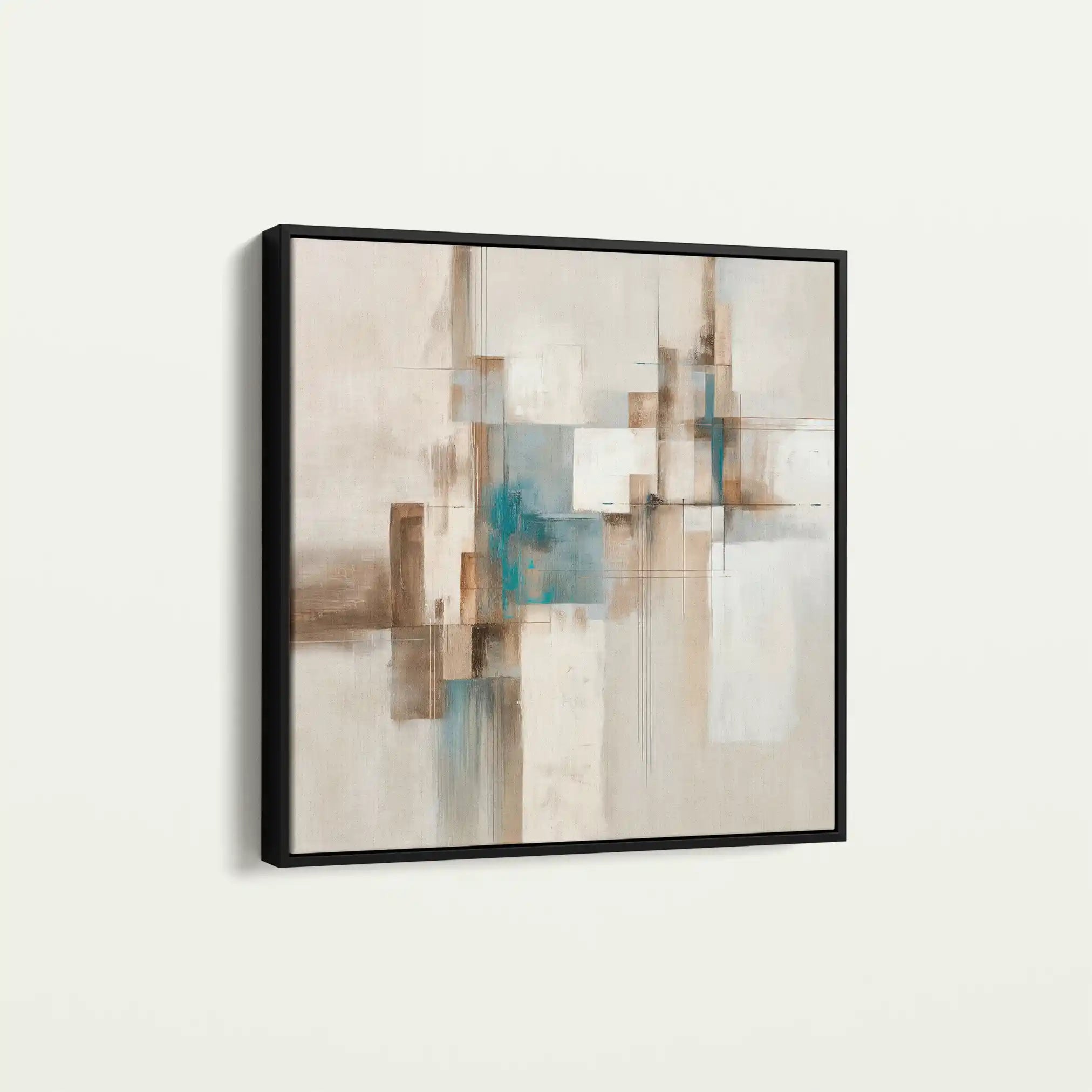 Abstract 903 Canvas Art 16" x 16" / 40 x 40 cm / Black