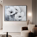 Floral 903 Canvas Art 18" x 24" / 45 x 60 cm / Black