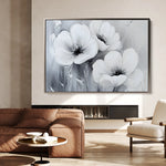 Floral 903 Canvas Art 18" x 24" / 45 x 60 cm / Black