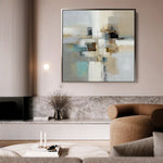 Abstract 904 Canvas Art 16" x 16" / 40 x 40 cm / Black