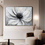 Floral 904 Canvas Art 18" x 24" / 45 x 60 cm / Black