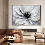 Floral 904 Canvas Art 18" x 24" / 45 x 60 cm / Black