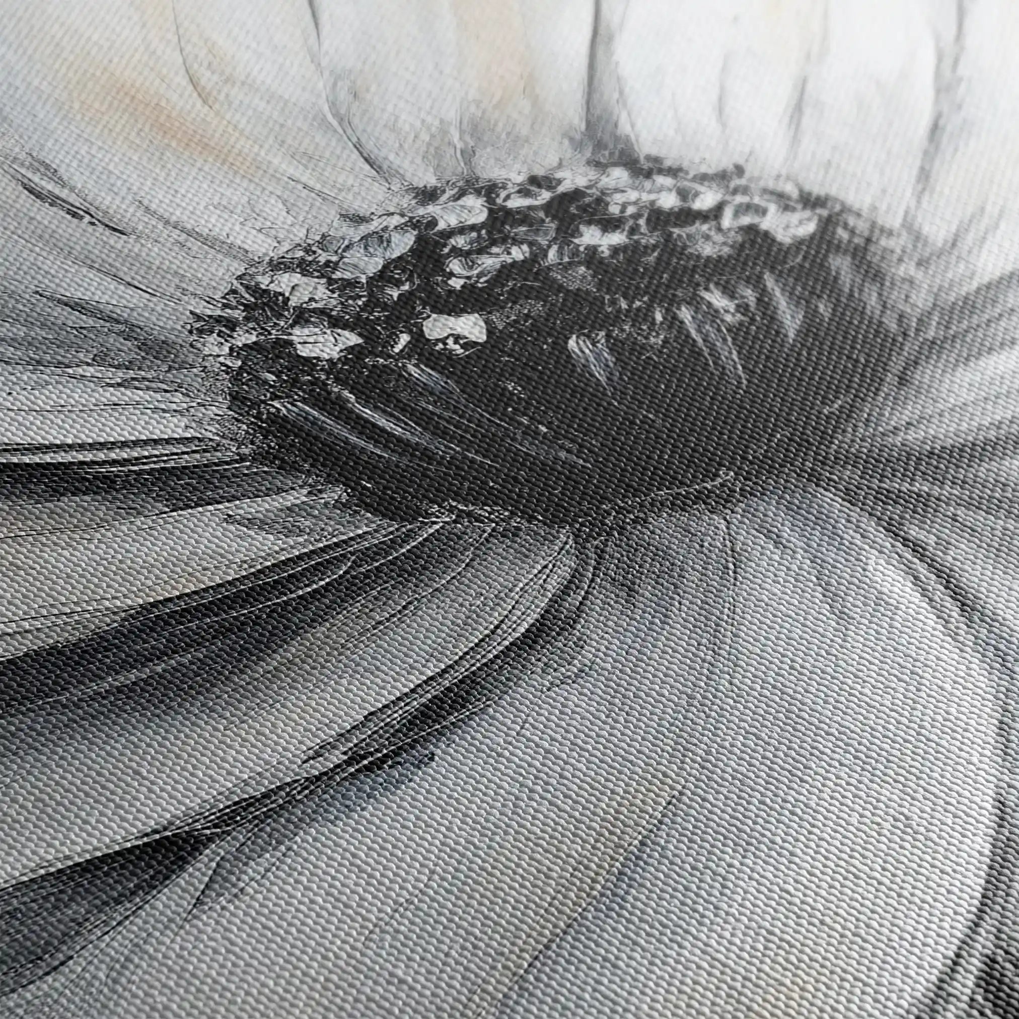 Floral 904 Canvas Art 60 x 40 cm / Black
