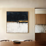Abstract 905 Canvas Art 16" x 16" / 40 x 40 cm / Black