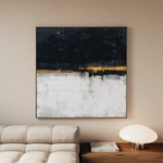 Abstract 905 Canvas Art 60 x 60 cm / Black