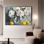 Floral 905 Canvas Art 18" x 24" / 45 x 60 cm / Black