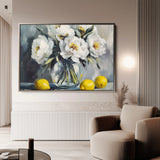 Floral 905 Canvas Art 18" x 24" / 45 x 60 cm / Black