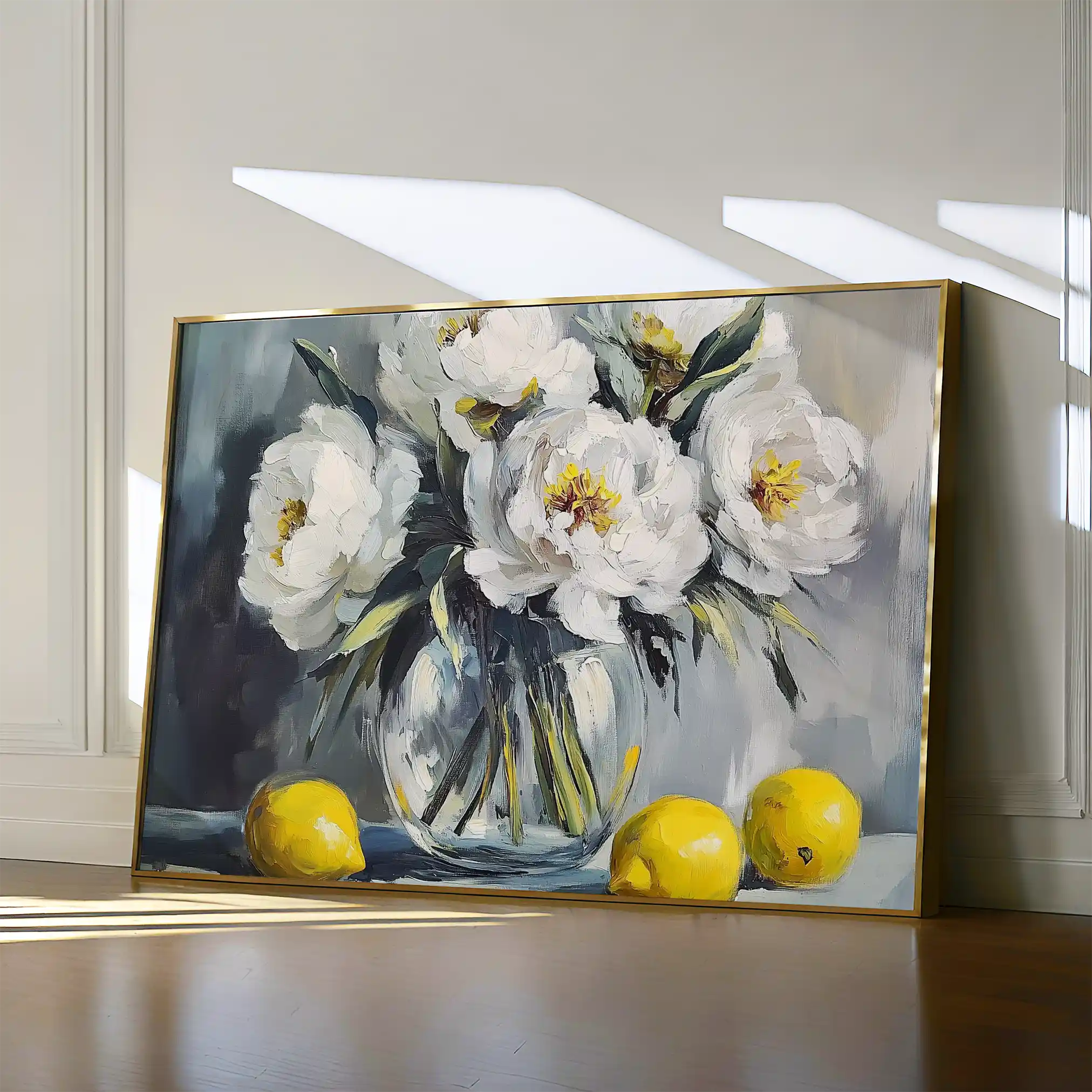 Floral 905 Canvas Art 60 x 40 cm / Black