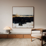 Abstract 906 Canvas Art 16" x 16" / 40 x 40 cm / Black