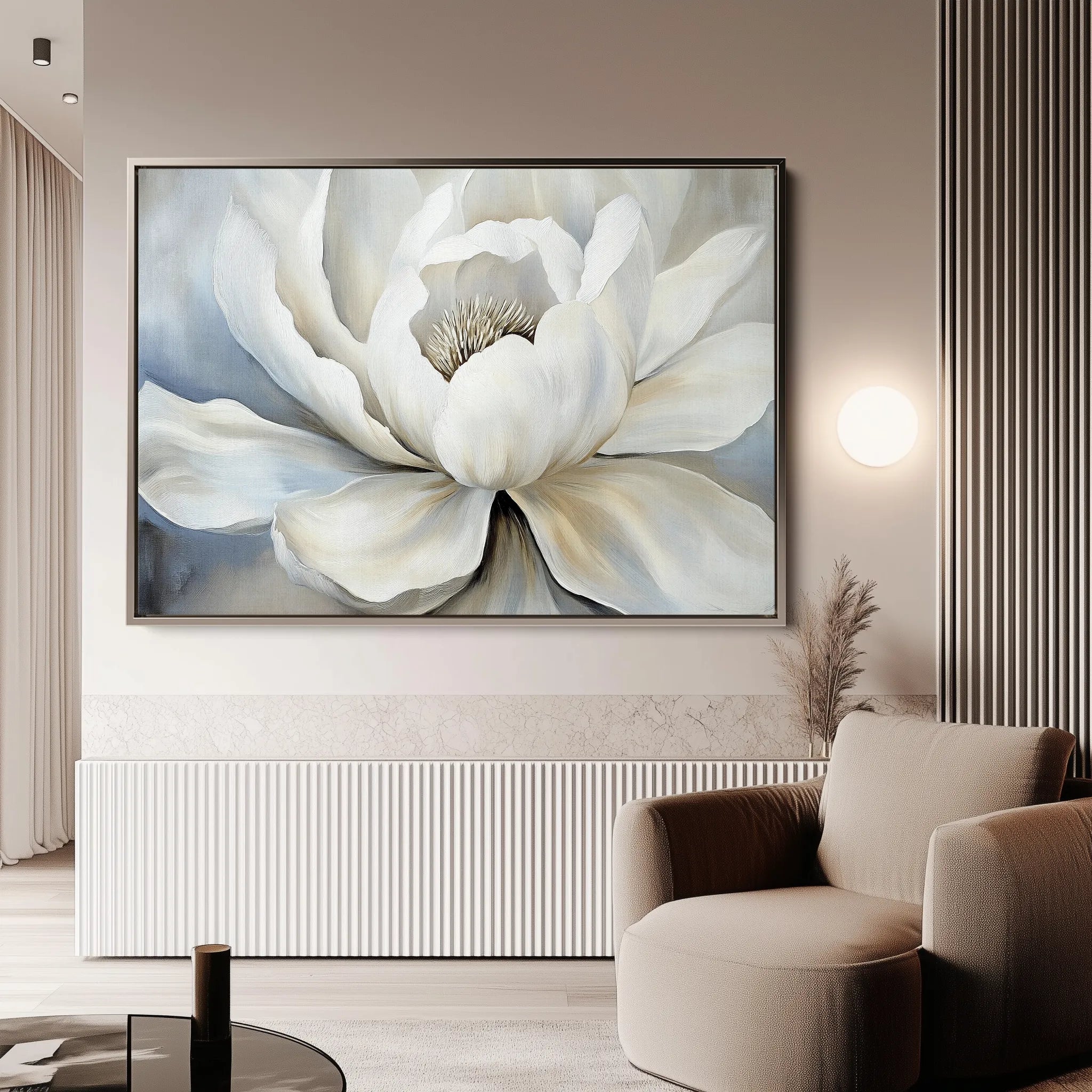 Floral 906 Canvas Art 18" x 24" / 45 x 60 cm / Black