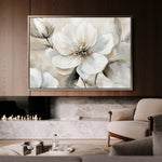 Floral 907 Canvas Art 18" x 24" / 45 x 60 cm / Black
