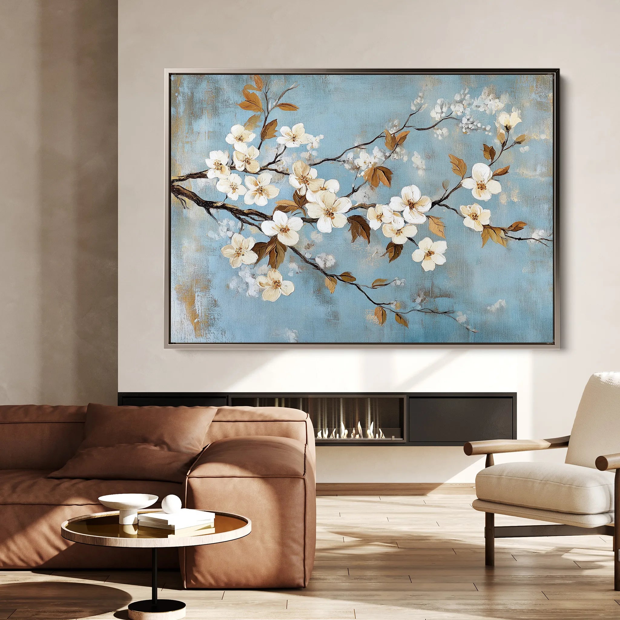 Floral 908 Canvas Art 18" x 24" / 45 x 60 cm / Black