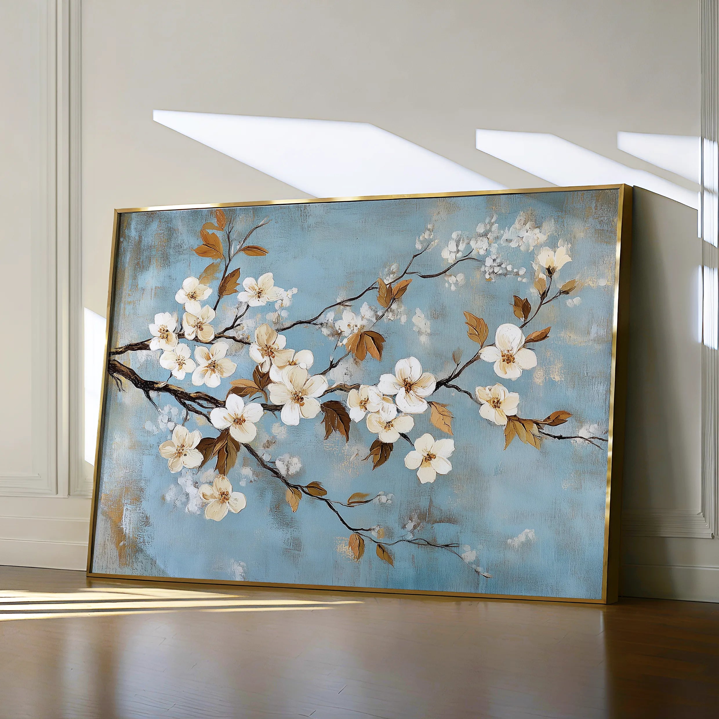 Floral 908 Canvas Art 18" x 24" / 45 x 60 cm / Black