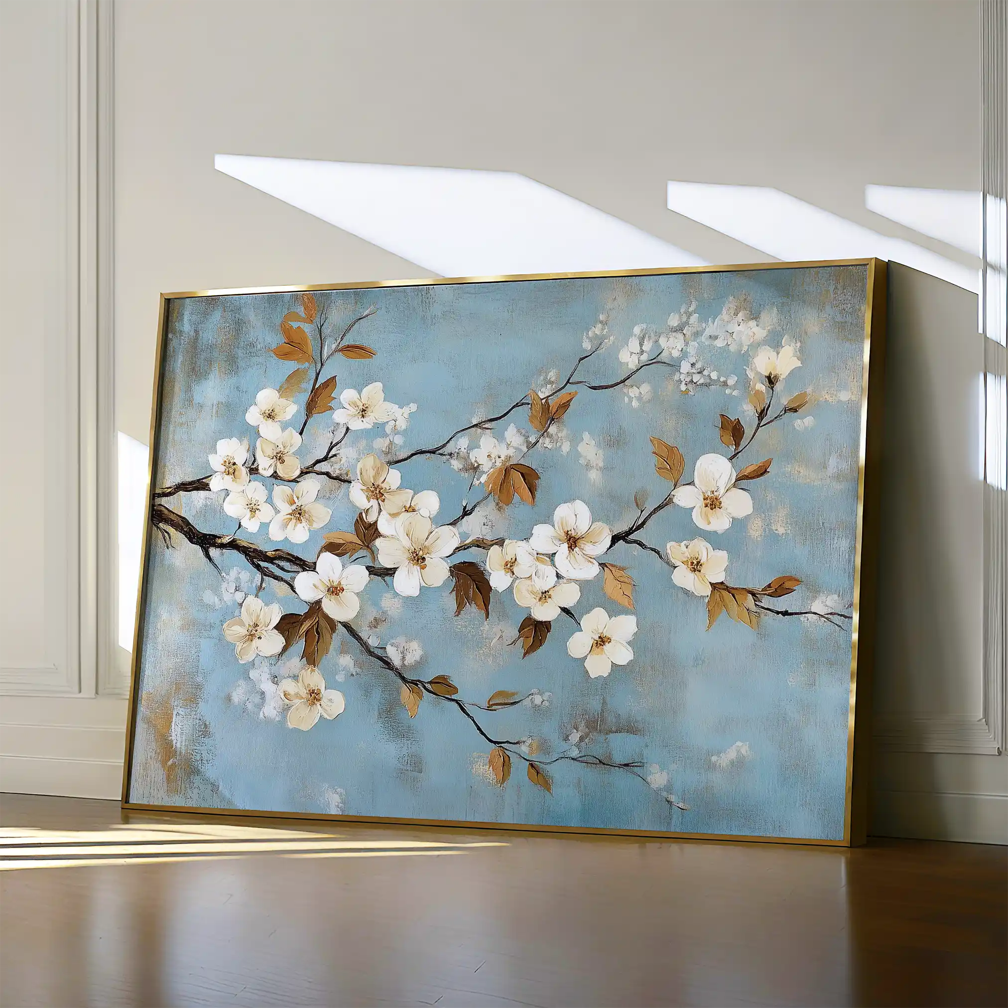 Floral 908 Canvas Art 60 x 40 cm / Black