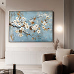 Floral 908 Canvas Art 60 x 40 cm / Black