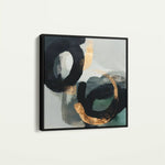 Abstract 909 Canvas Art 16" x 16" / 40 x 40 cm / Black