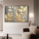 Floral 909 Canvas Art 18" x 24" / 45 x 60 cm / Black