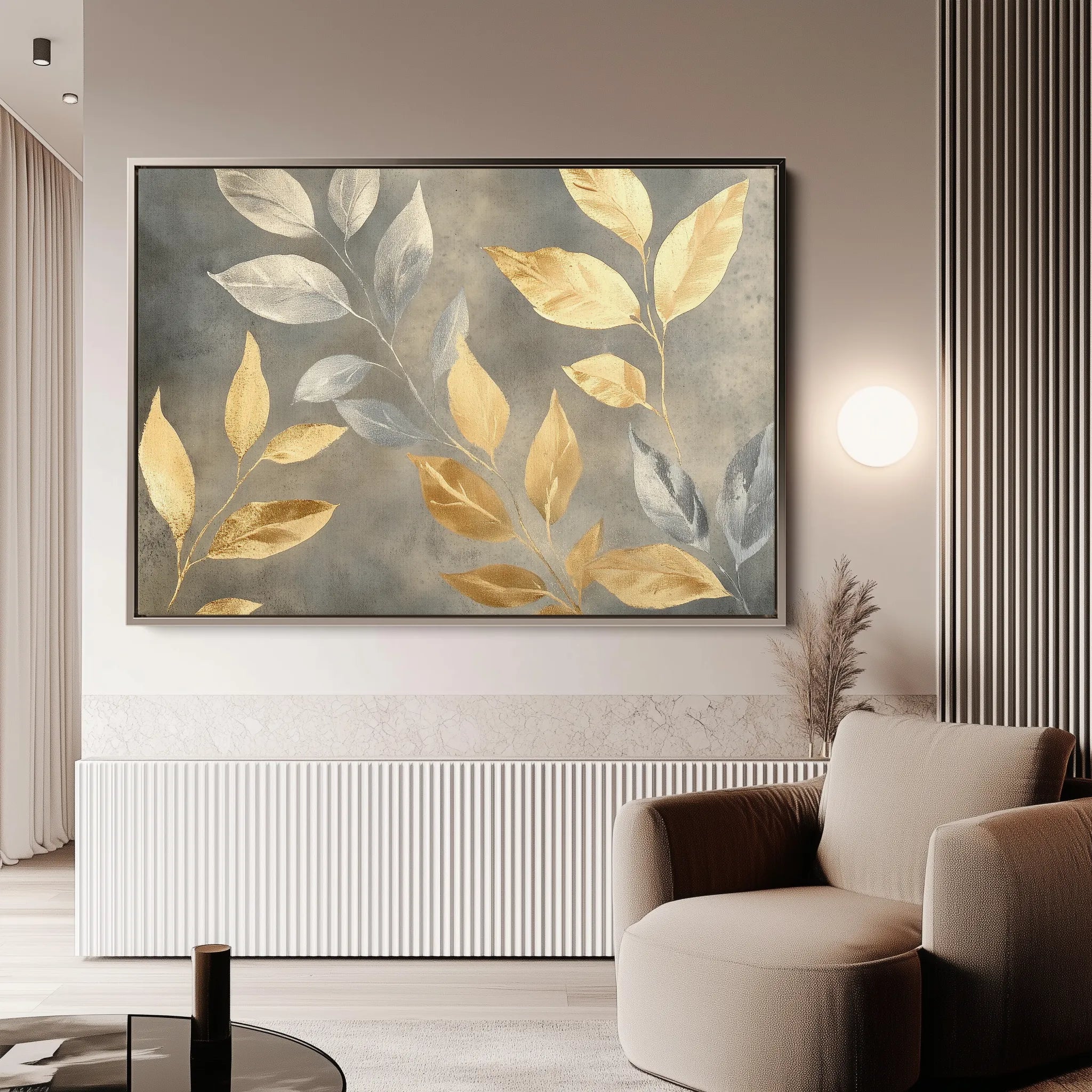 Floral 909 Canvas Art 18" x 24" / 45 x 60 cm / Black