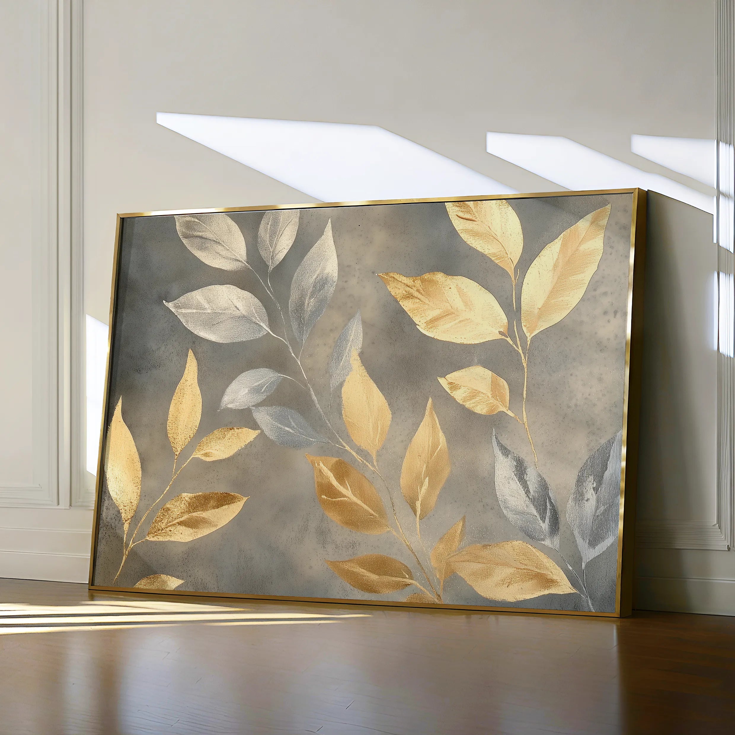 Floral 909 Canvas Art 18" x 24" / 45 x 60 cm / Black
