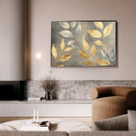 Floral 909 Canvas Art 18" x 24" / 45 x 60 cm / Black